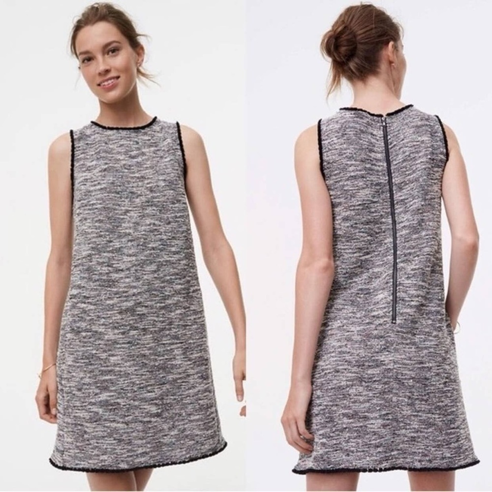Loft Tweed Shift Sleeveless Dress